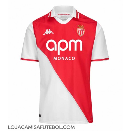 Camisa de Futebol AS Monaco Equipamento Principal 2024-25 Manga Curta